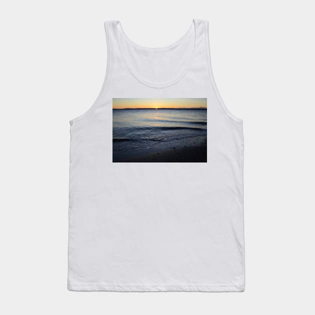 Sunset on the Beach in Puget Sound Tank Top by elisewied